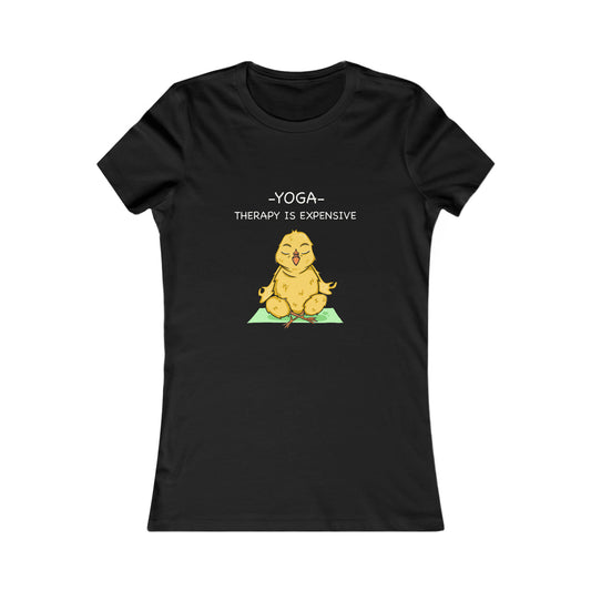 Yoga Chick-Therapy-Women's Favorite Tee-Cartoon Yoga