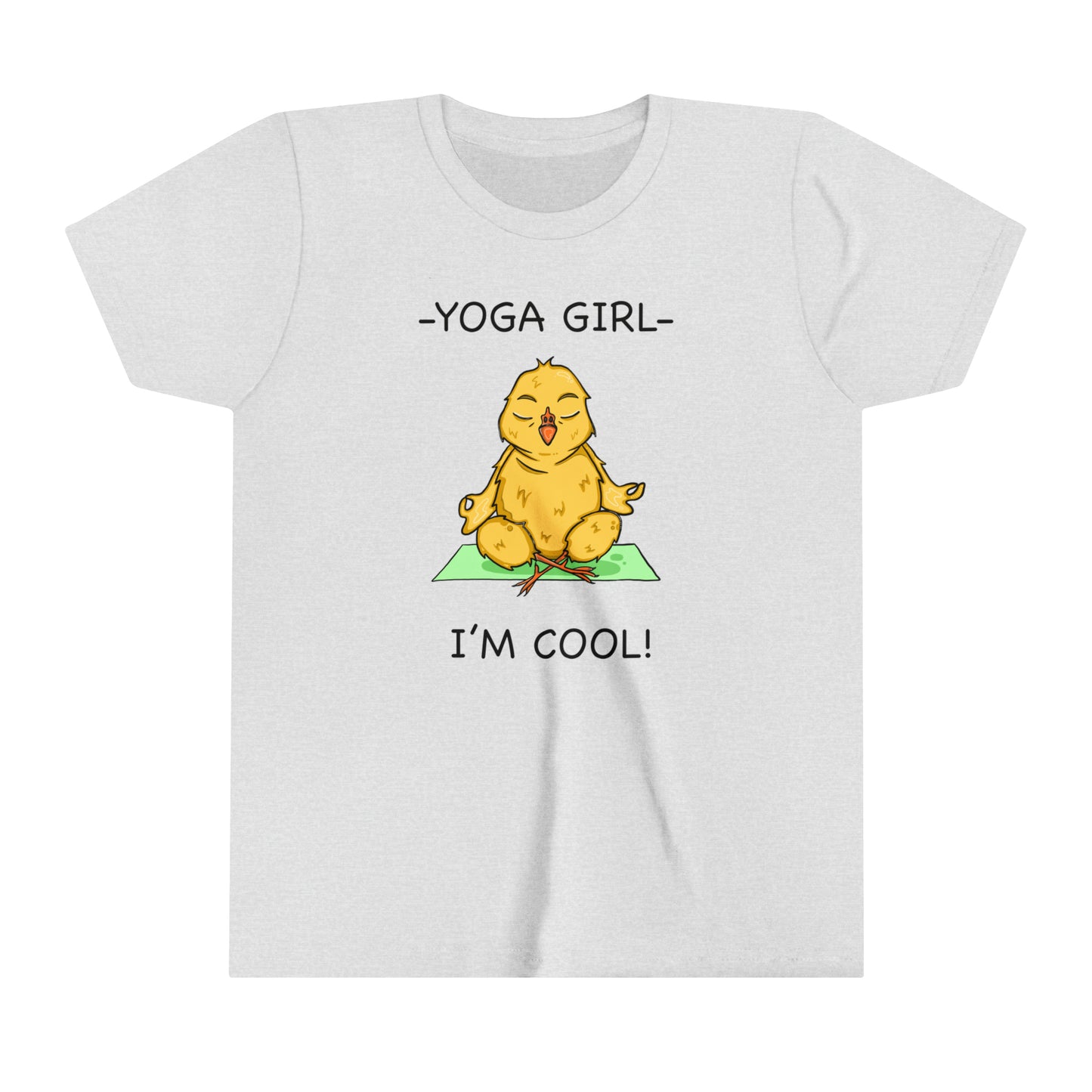 Chick Yoga-Youth Short Sleeve Tee-Cartoon Yoga