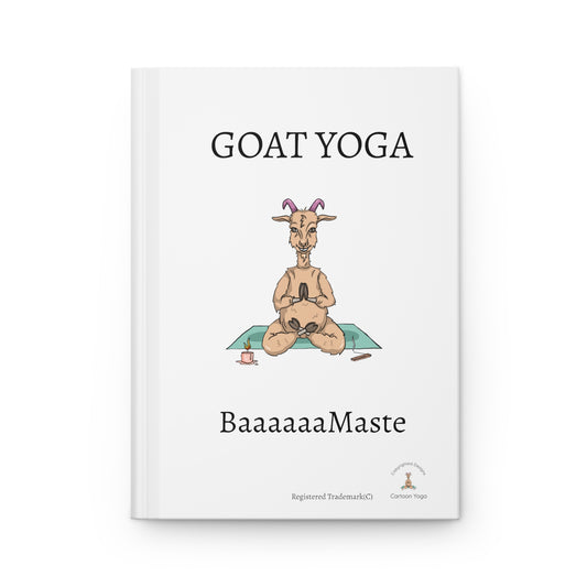 Goat Yoga Hard Cover Journal By Cartoon Yoga-Kids
