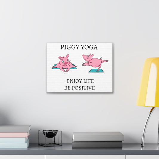 Piggy Yoga Canvas Gallery Wraps- Girls Room