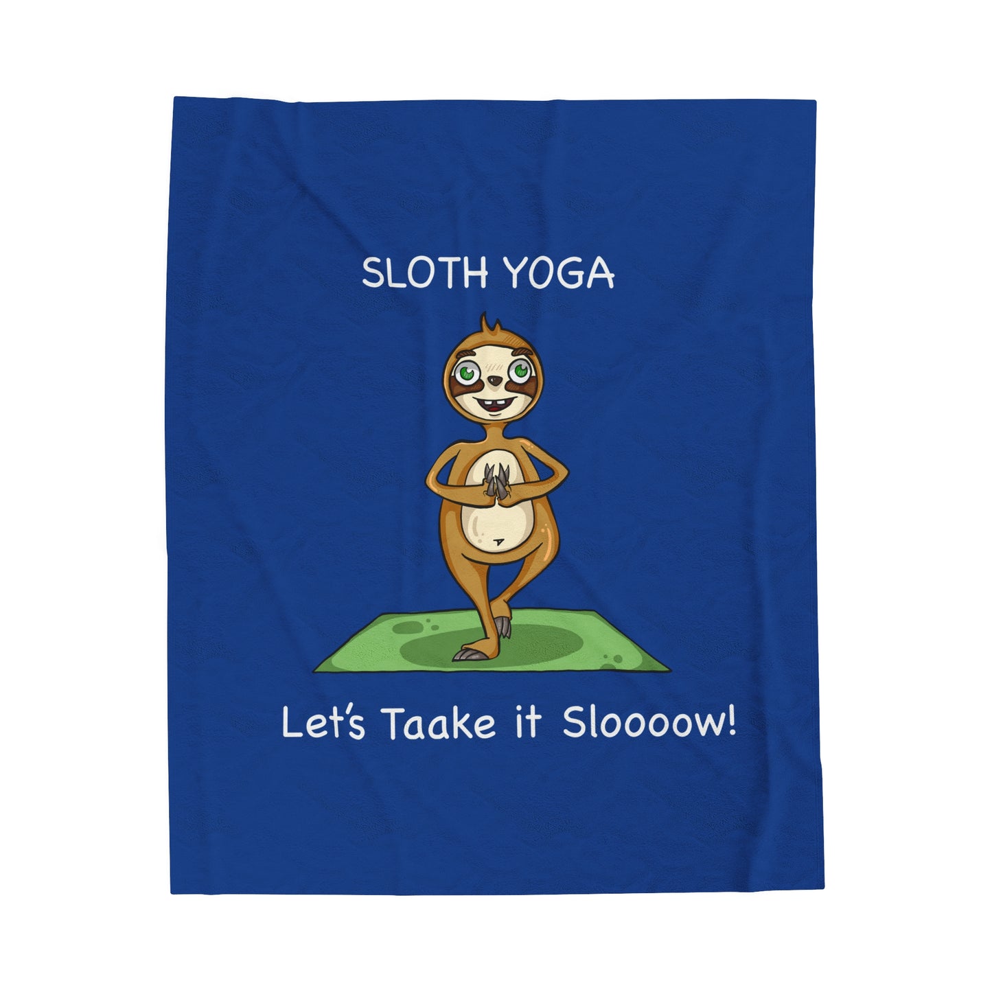 Sloth Yoga Velveteen Plush Blanket for Boys