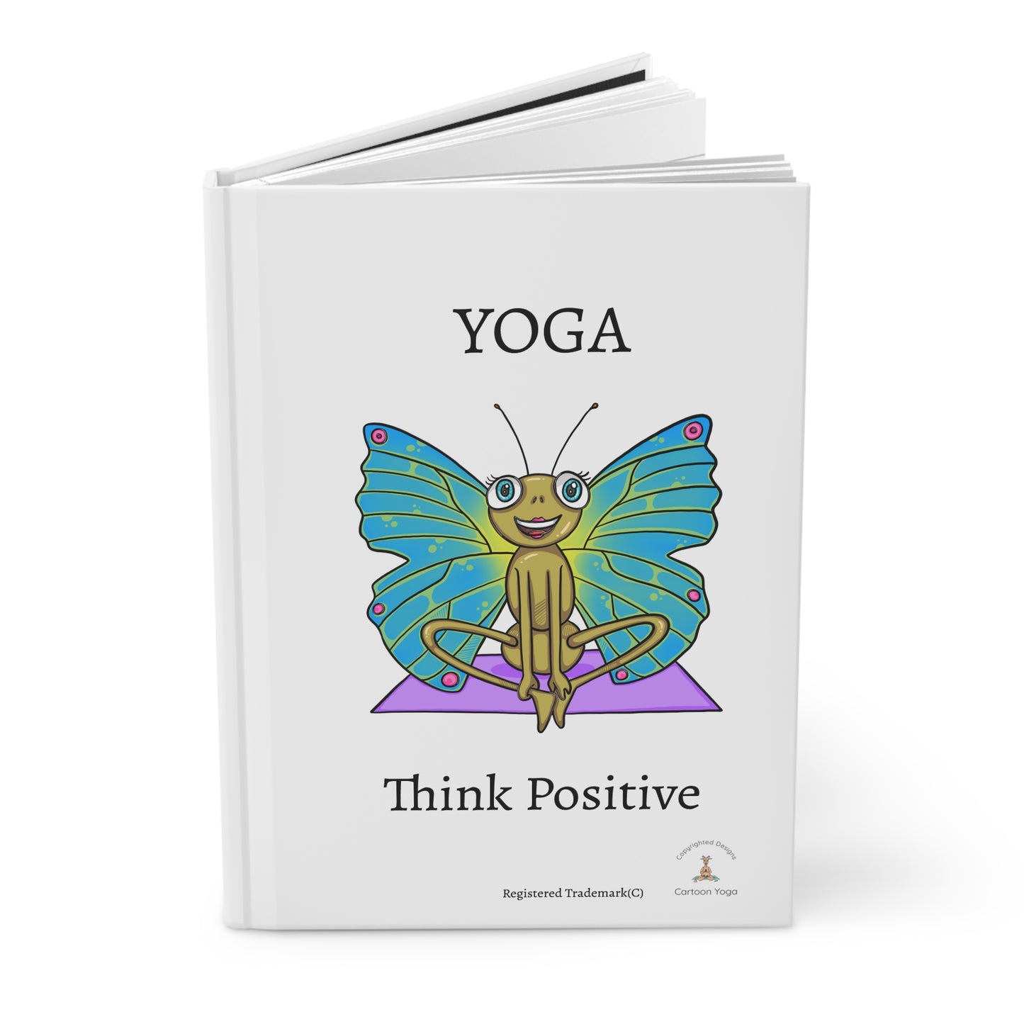 Hardcover Journal Matte-Butterfly By Cartoon Yoga-Kids