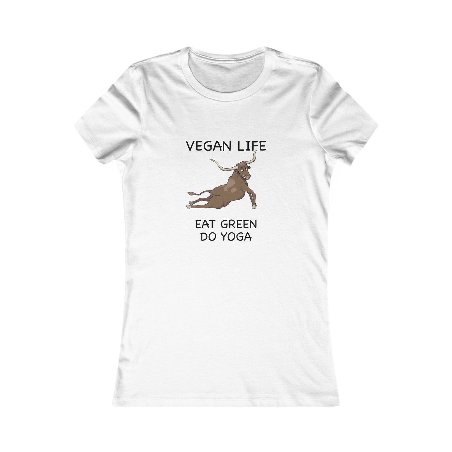 Eat Green Yoga-Women's Favorite Tee-Cartoon Yoga