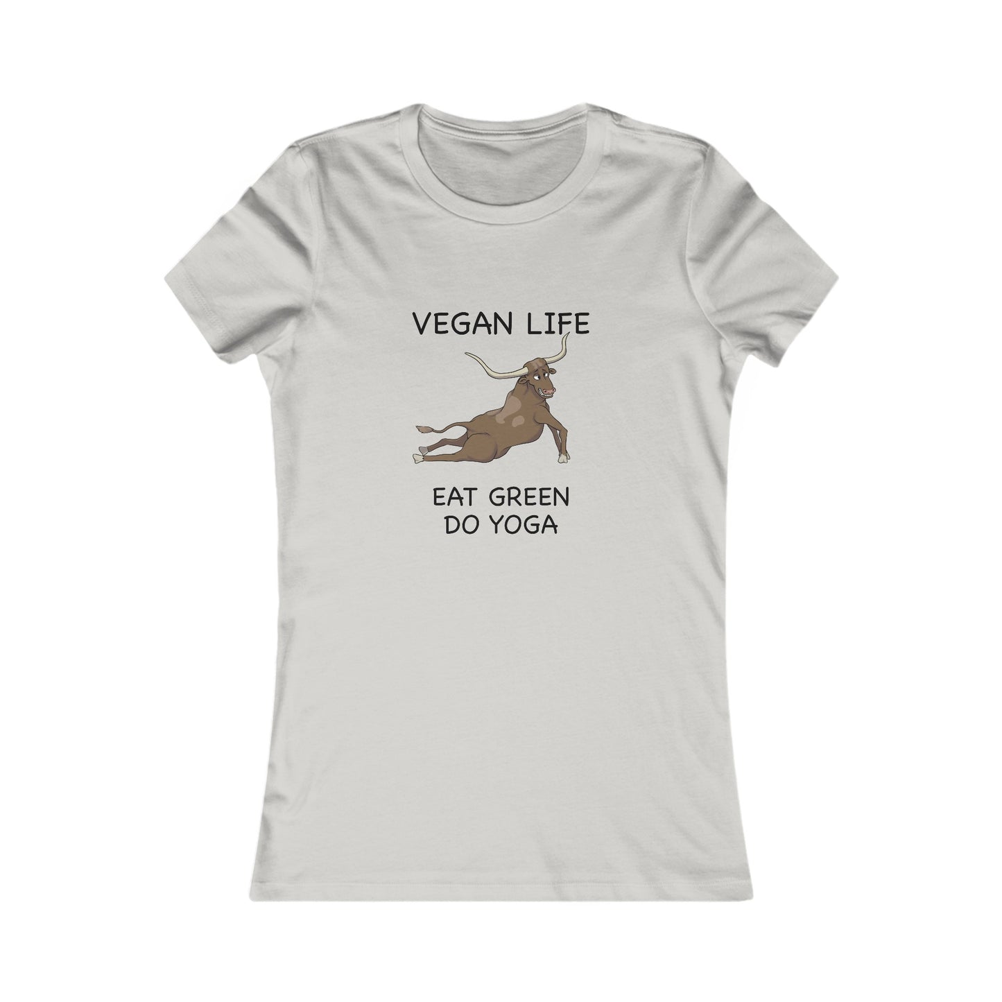 Eat Green Yoga-Women's Favorite Tee-Cartoon Yoga