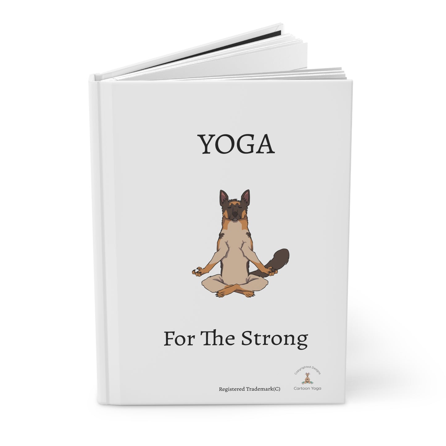 Hardcover Journal Matte-German Shepherd by Cartoon Yoga-Kids