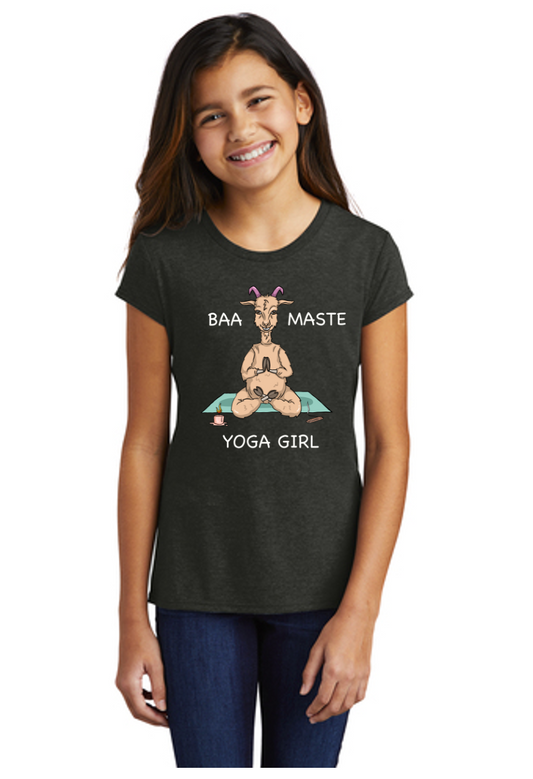 Goat Yoga Shirt Kids Girls "Baa Maste" Girls